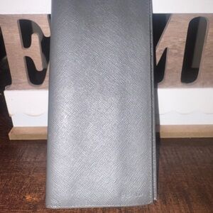 Prada Saffiano Gray Wallet